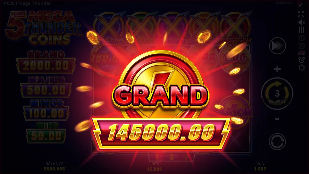 Moja sesja, ekran po ekranie — 5 Mega Thunder Coins screenshot 3 of 4